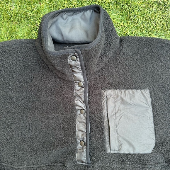 Wilo the Label Anthropologie Sherpa Fleece Pullover Gorpcore 1/2 Snap Sweater M - Picture 2 of 9